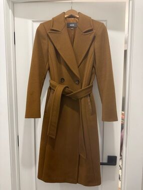 Mackage Camel Wool Coat with Black Label - Size S